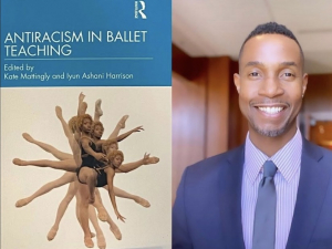 Antiracism in Ballet Teaching cover and Iyun Harrison headshot