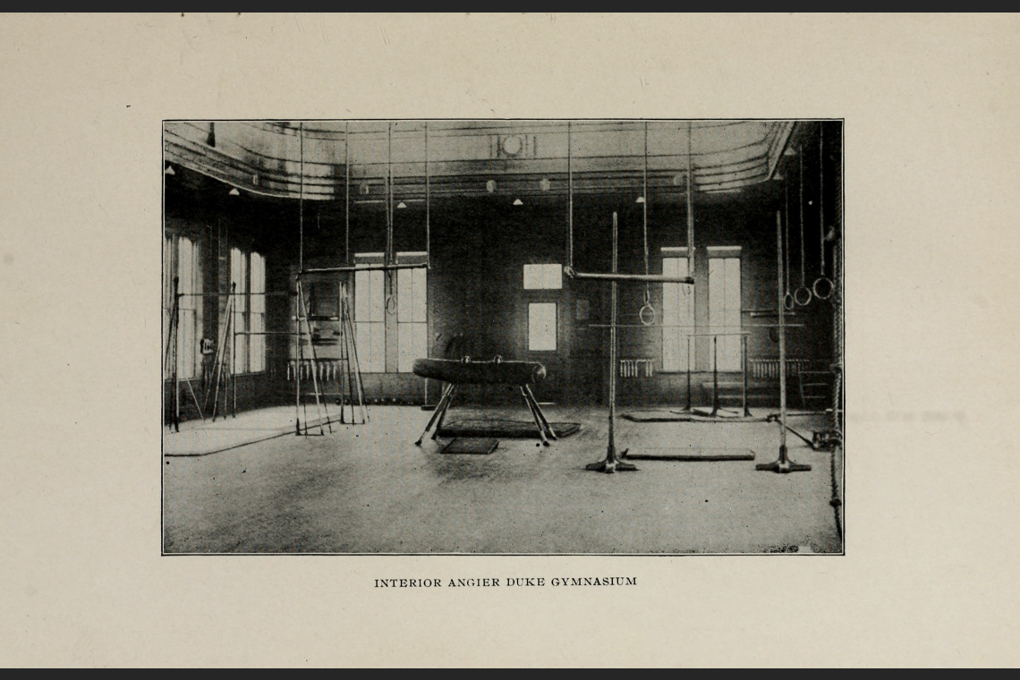 black and white photo of ark gym interior with gym equipment